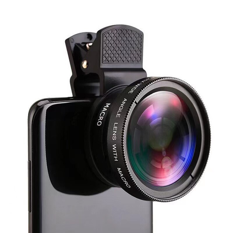 Lente 2 en 1 para teléfono móvil, Macro HD de cámara de gran angular de 0.45x, para iPhone, Huawei, Xiaomi, Samsung, Smartphone, Universal, 12,5x