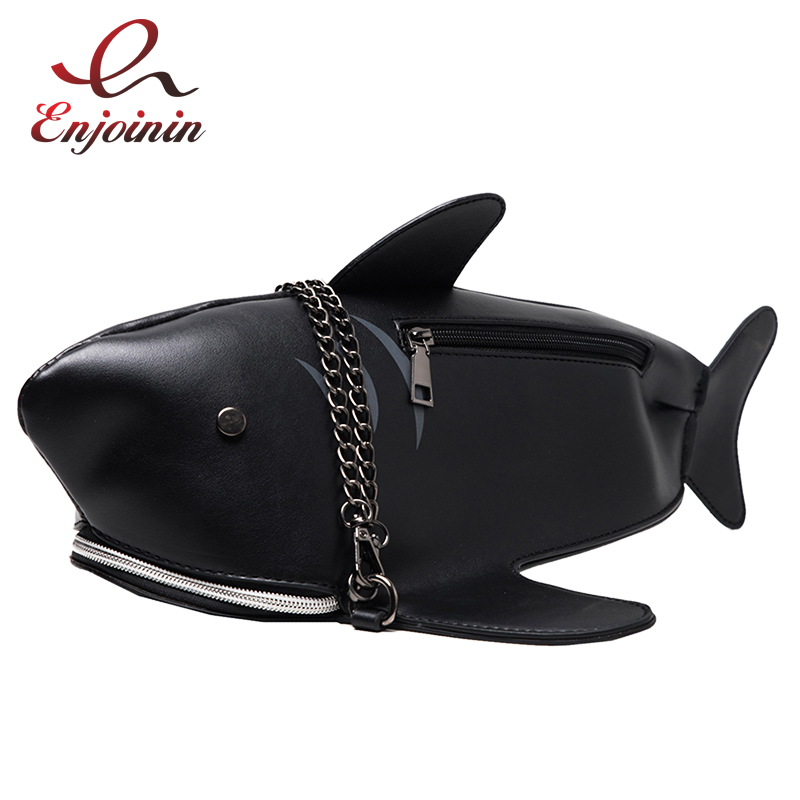 Dazzling Novel Big Shark Women Purses and Handbags Shoulder Chain Bag Female Crossbody Messenger Bag Clutch Bag