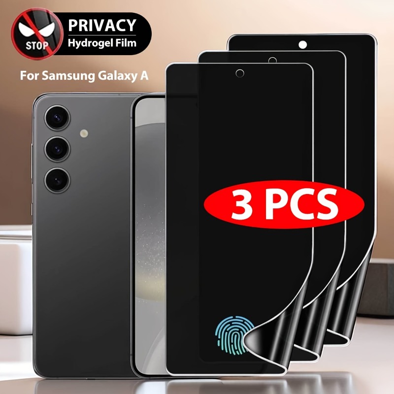 3Pcs Privacy Screen Protector for Galaxy A56 A36 A26 A16 A55 A25 A15 A54 A34 A24 A14 Hydrogel Film for A53 A33 A13 A52S A22 A12