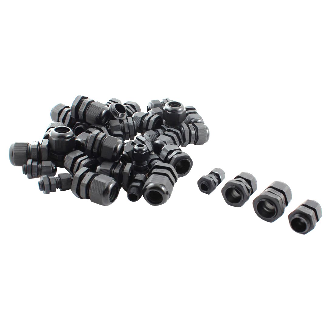 10 Pinces à Câble Auto-adhésives Réglables 8-10mm - Noir - Marque Uxcell