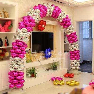 10PCS 18 Inch hartvormige klavertje vier aluminium film ballon boog kolom decoratieve ballon