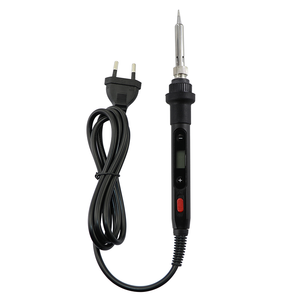 80W Electric Soldering Iron High Power LCD Digital Display Constant Temperature Electric Soldering Iron Repair Tool: 110V US Plug / Black SET-1