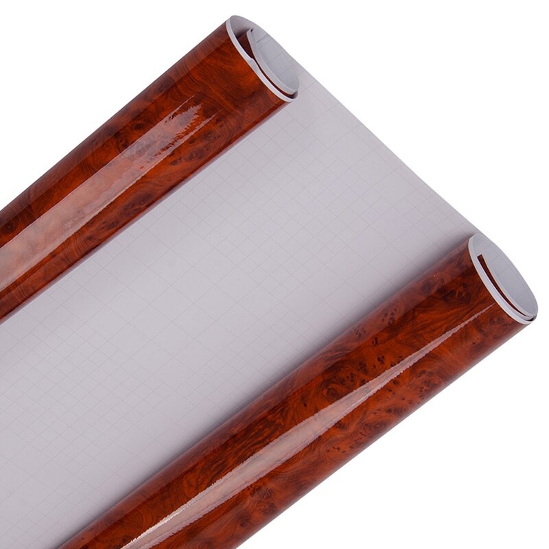 High Glossy Wood Grain Vinyl Sticker Decal Car Internal Self Adhesive DIY Film
