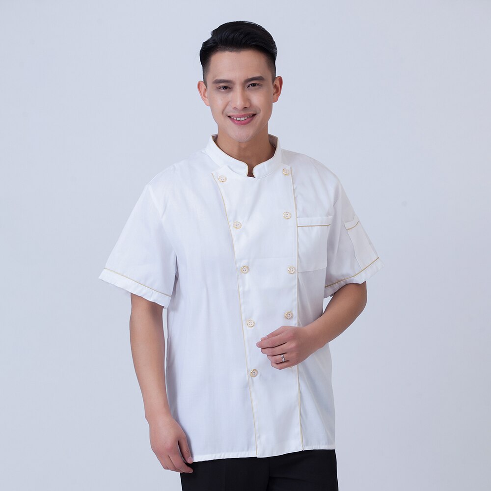 Åndbar hoteluniform kantine bearbejdning tjener kok restaurantuniform hotel husmor arbejdsbord kaffebar kokkeskjorter: Xxxl