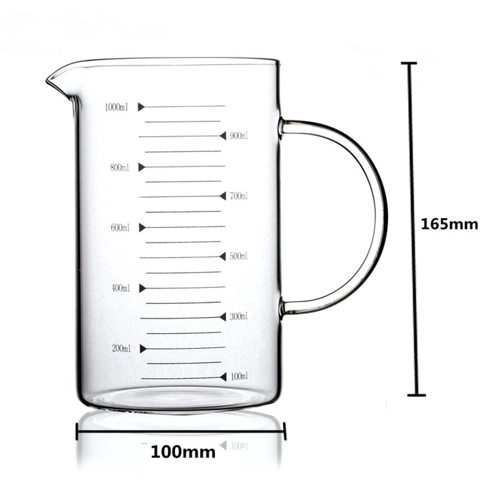 Glass With Scale Measuring Cup Transparent Glass Cups High Capacity High Temperature Resistant Milk Glass Juice Glass Fair