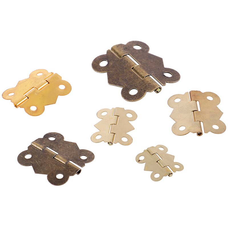 10PC Mini Butterfly Door Cabinet Drawer Jewellery Box Hinge Furniture 5 sizes