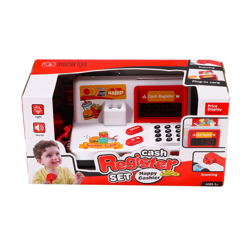 Caisse Enregistreuse Jouet Enfant Avec Scanner Et 66 Accessoires – Jeu D’Imitation Supermarché Pour Filles Et Garçons 3-6 Ans - 9
