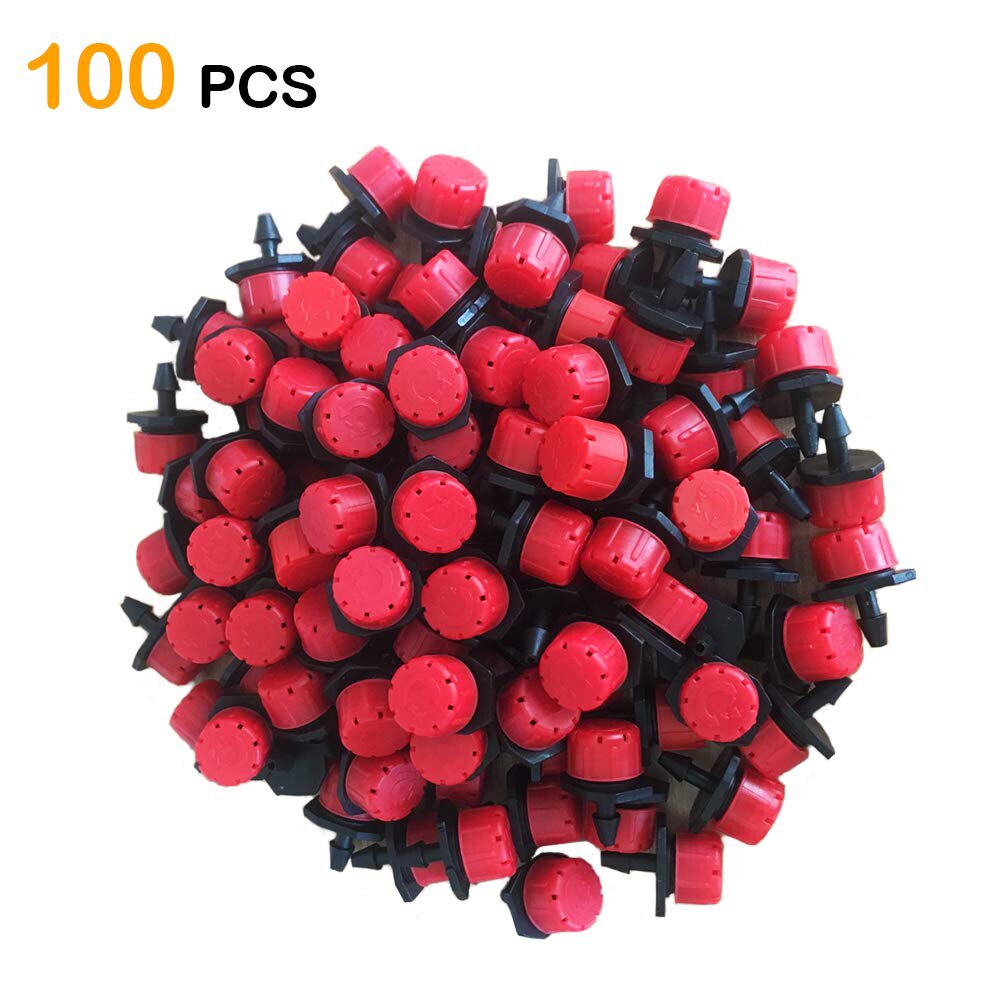 100pcs Adjustable Flow Drip Parts 8 Hole Drippers Sprinklers Watering Irrigation System Home Garden Supplies