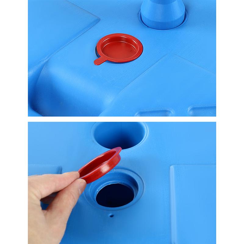 25L Thicken Outdoor Umbrella Patio Umbrella Base Sun Block Umbrella Base Garden Umbrella Stand Plastic Water Bucket (Sky-Blue)