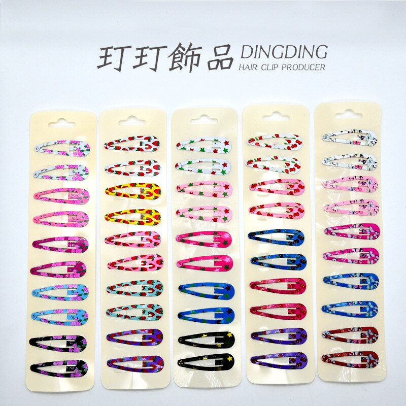 Products South Korea Women's Bang Headband Side Clip Children Barrettes BB Clip Hair Ornaments Set Water Droplet Clip 5cm Pr