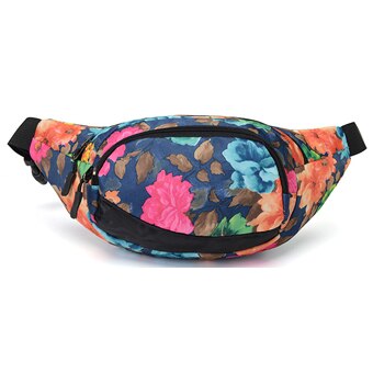 Women Waist Funny-Pack kidney Belt-Bag Running Cycling Outdoor Banana Flower bum bag Pouch sac banane saszetka na biodra: D