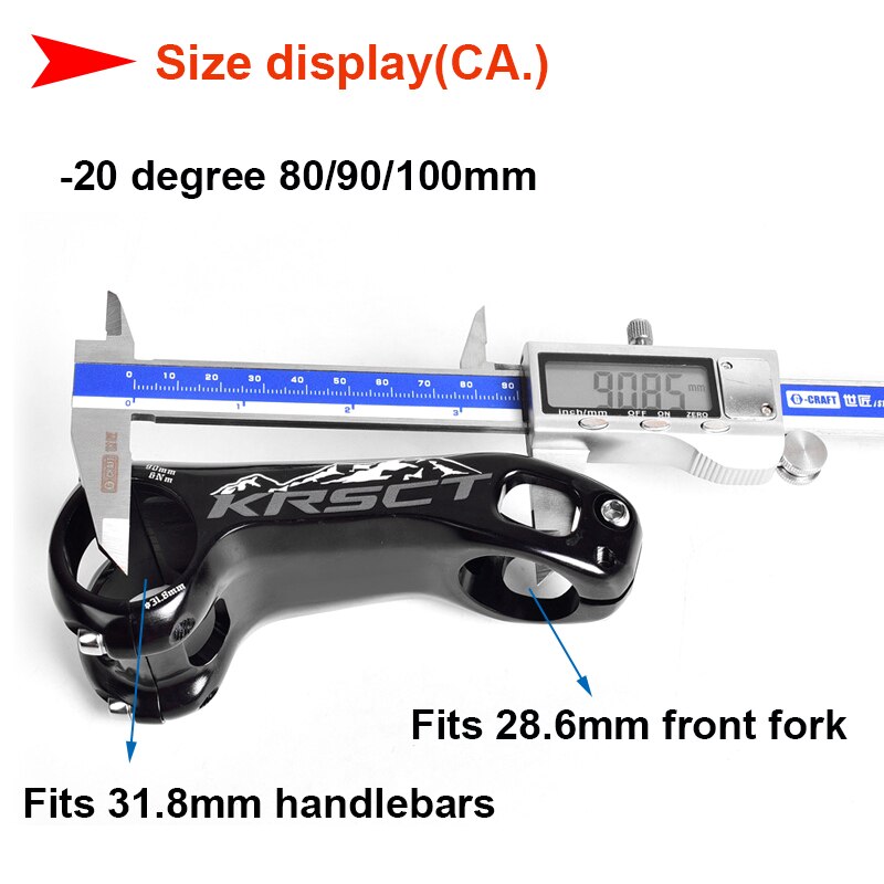 Nouvelle tige de vélo CNC à 20 degrés, 31.8x80/90/100mm