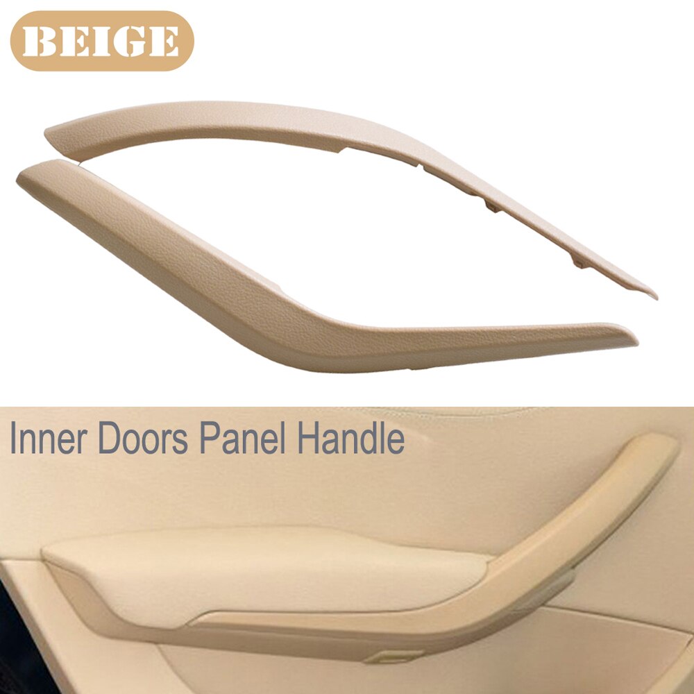 Links Rechts Auto Binnendeur Panel Handvat Pull Trim Cover Auto Interieur Deurgrepen Covers Voor Bmw X1 E84: Beige-2PCS