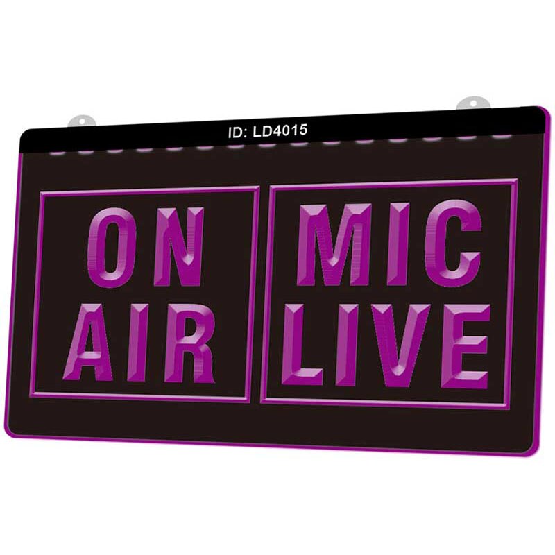 LD4015 sur Air Mic Live panneau lumineux à LED de gravure 3D plusieurs couleurs libre au détail