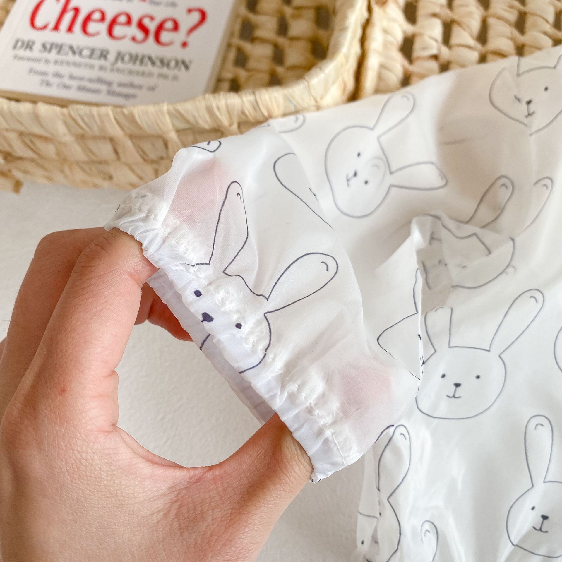 Manteau à manches longues pour -né, garçon et fille, à la , mince, imprimé lapin, dessin animé, mignon, été