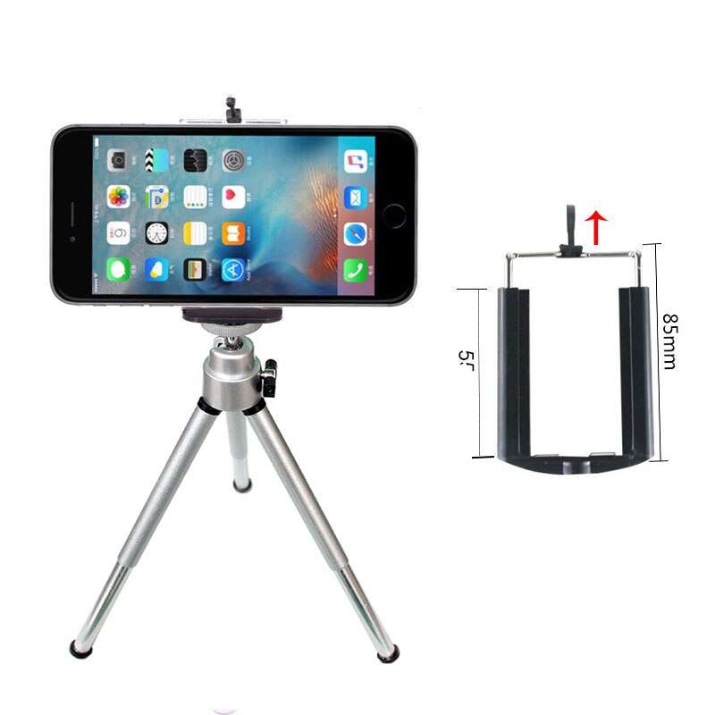 Mini Aluminium Statief Stabilizer Met 360°Fluid Hoofd Opvouwbare Camera Statief Houder Stand voor Alle iPhone Camera Houder Clip Stand