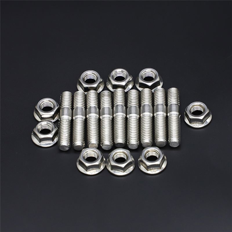 Voor B D Serie M8 * 40 Uitlaatspruitstuk Stud Voor Honda Civic Acura Integra V3 Rvs Uitlaat Stud gekartelde Bout Moer Schroef