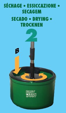 Neue Mopp Spin kompakte mit super größe mopp wischen für angehoben zugang holz boden und hochglanz. Einfach Sauber Smart