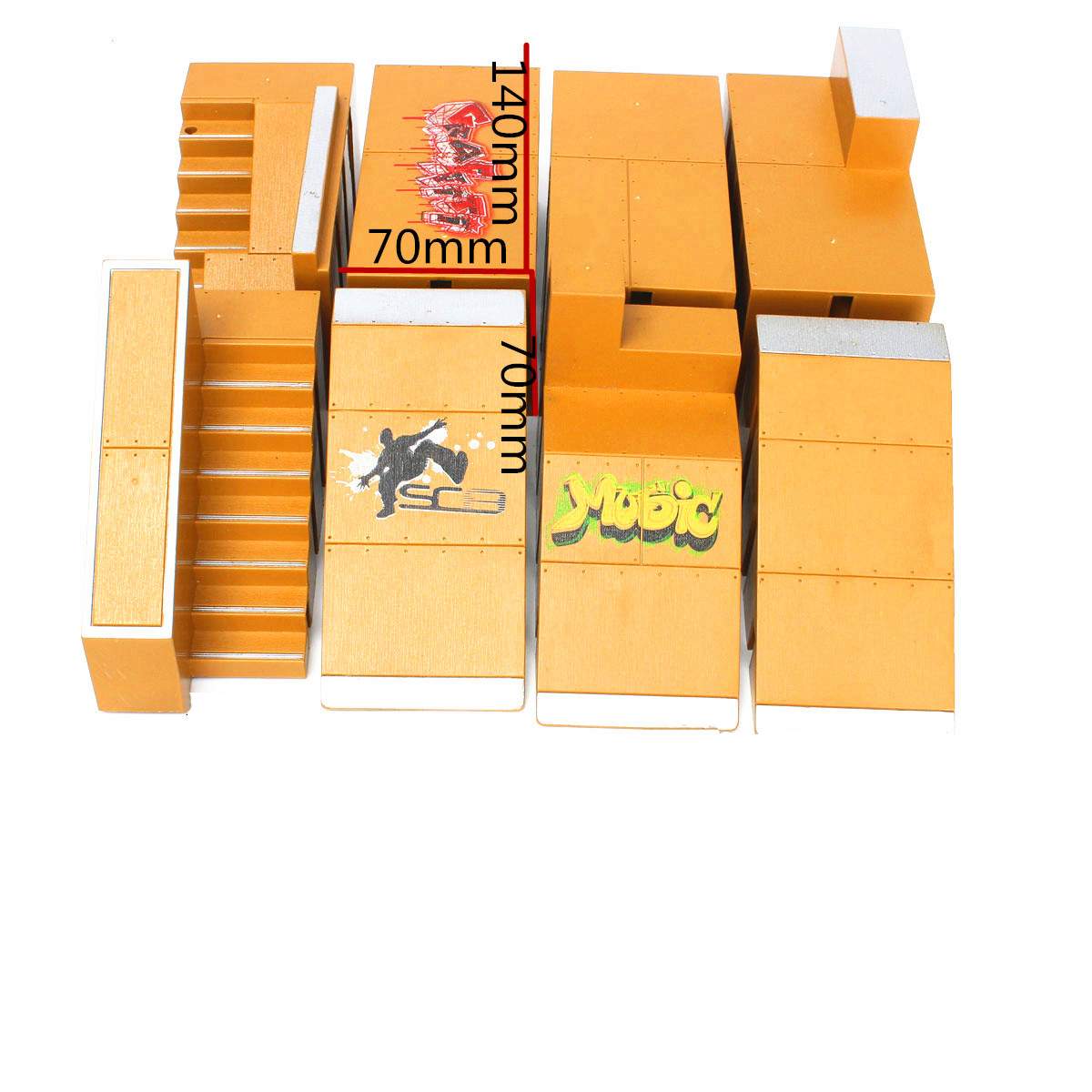 Mini Finger Skating Board Combination Toys Set ABS Skate Park Ramp Parts Educational Toy FKids Fingerboard Trainning