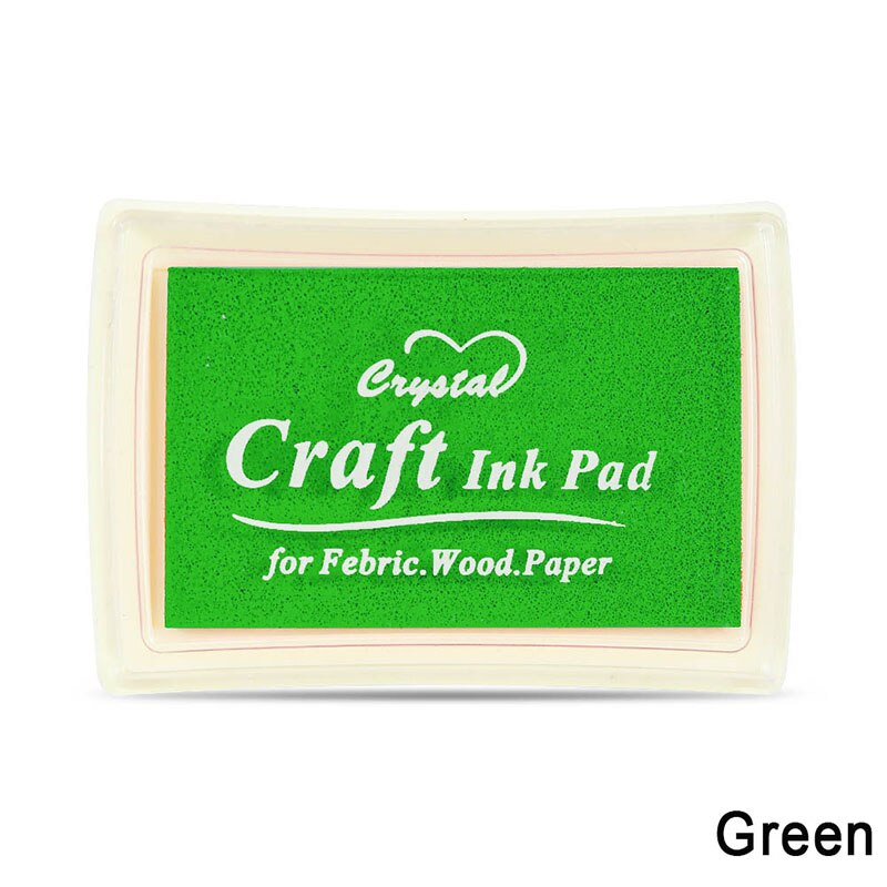 Blekkpute barnehåndverk oljegradient fargebasert gjør-det-selv blekkpute gummistempler papir scrapbooking 15 farger blekkpad fingermaling: Grønn