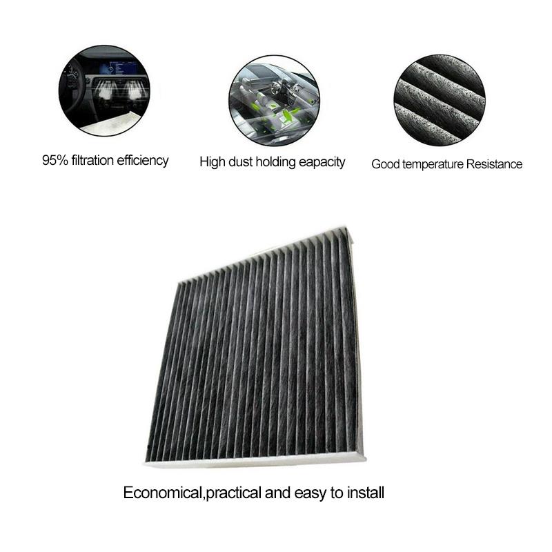 Car Pollen Cabin Filter With Activated Carbon Carbon Fiber Efficient Filtering