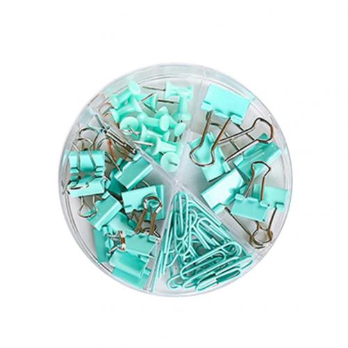 Metal File Paper Clips Binder Clamps Ticket Holder Office School Stationery Binding Supplies Paper Clip Cute School: Light Blue