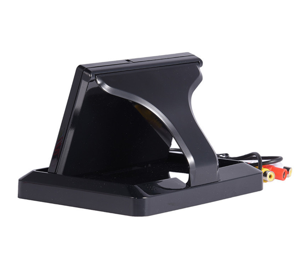 Monitor plegable de estacionamiento inverso para coche, pantalla TFT LCD HD 800x480 de 5 &quot;, con 2 entradas de vídeo, cámara de visión trasera (opcional)