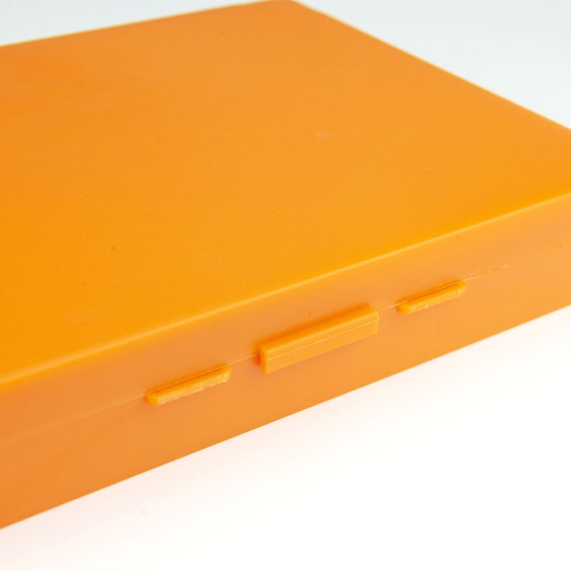 Caja de portaobjetos de plástico para microscopio, estuche de almacenamiento de portaobjetos patológicos, 100 Uds.