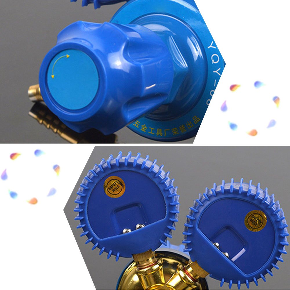 Oxygen Pressure Regulator 0-25MPa Oxygen Meter Reducer Reducing Valve Pressure Gauge Dual Brass Welding Cutting Tools