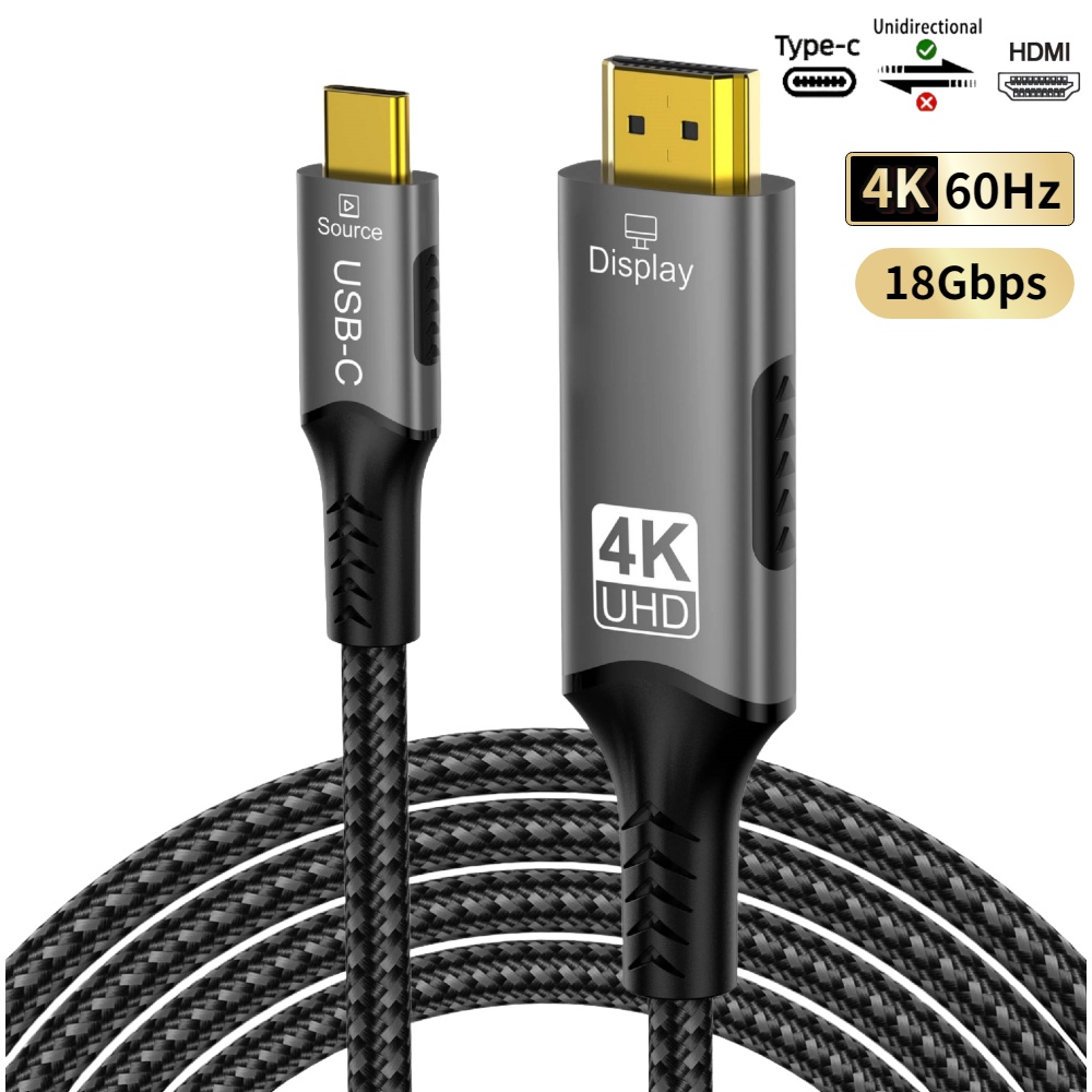 8K@60Hz USB C to HDMI 2.1 Cable 4K@144Hz 2K@240Hz Type C to HDMI 8K Cord Support HDCP 2.3/HDR10 Thunderbolt 3/4 Compatible: green / 2m