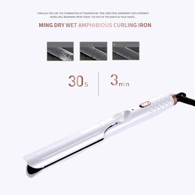 2 in 1 Hair Straightener Flat Iron Pro Ceramic Hair Curler Marcel Curling Irons Stove Large Wand Mini Style Tool Roller Magic
