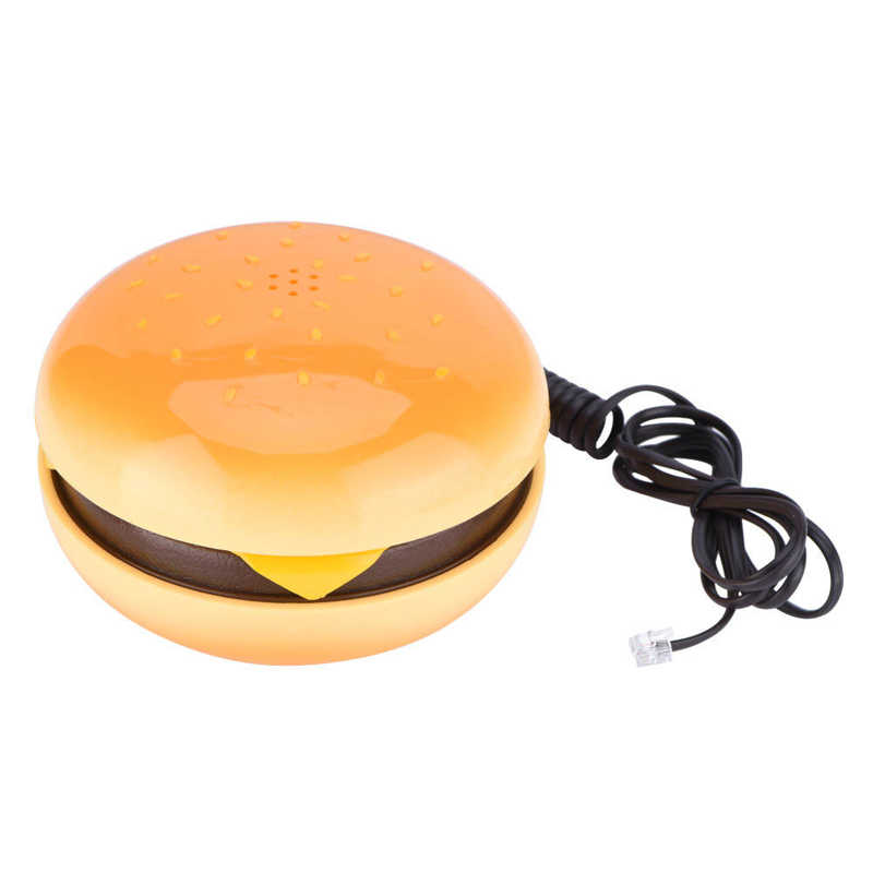 Emulational Hamburger Telefoon Desktop Vaste Bedrade Telefoons Mini Telefoon Vaste Telefoon Voor Home Office Decoratie