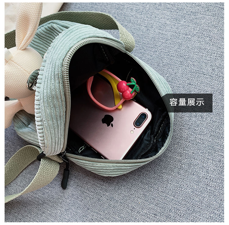 Leuke Meisjes Kleine Portemonnee Corduroy Bunny Mouse Kinderen Schoudertas Baby Jongens Crossbody Tassen Prinses Accessoires
