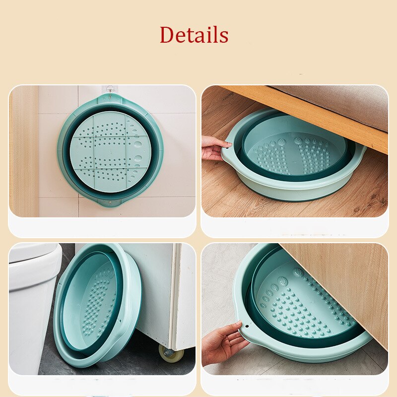 10L Vouwen Voetenbad Emmer Huishouden Hoge Kalf Vat Reizen Draagbare Voetbad Massage Opvouwbare Voet Bad Wastafel Grijs