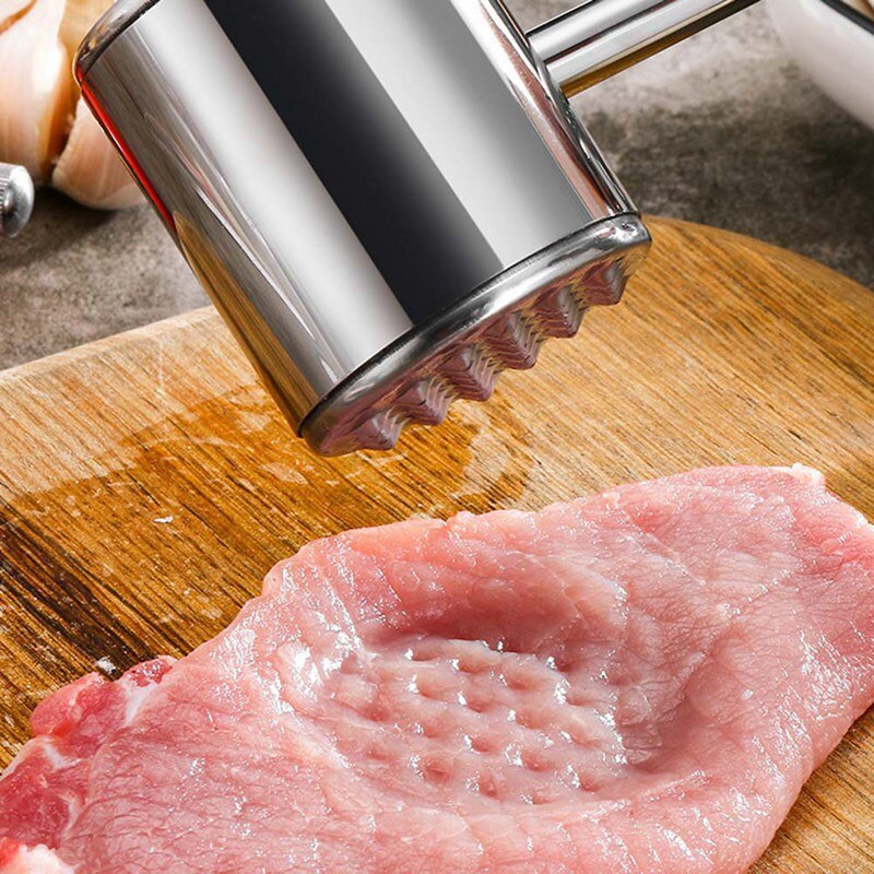 Zware Vlees Hamer Vaatwasmachinebestendig Roest-Proof 304 Rvs Vlees Pounder En Vleesvermalser Voor Tenderizing En pond