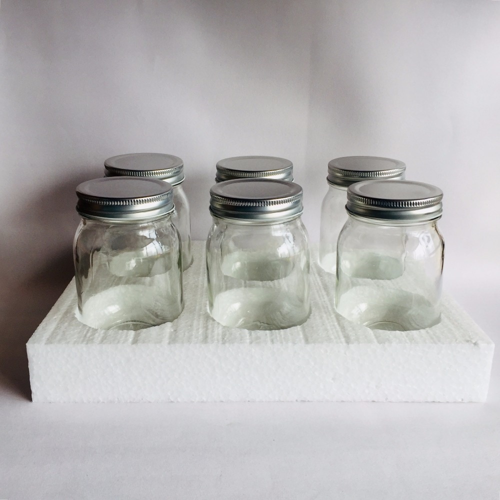 16OZ(500ml) Glass Mason Jam and Food Jars with Metal Lids,6PCS Packed,USD29.88/Lots