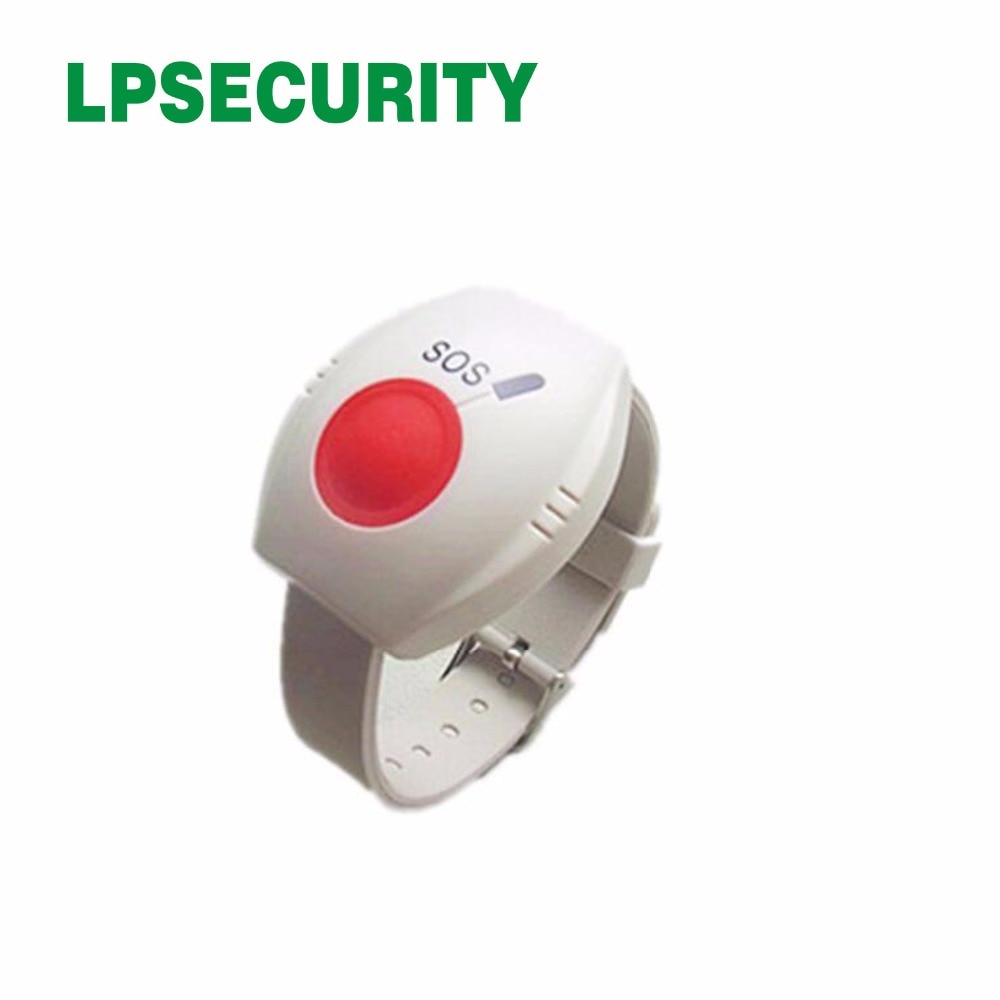 Lpsecurity trådløs nødsituation sos knap armbånd falddetektion for gamle mennesker børn sender hjælp signal vandtæt em -70