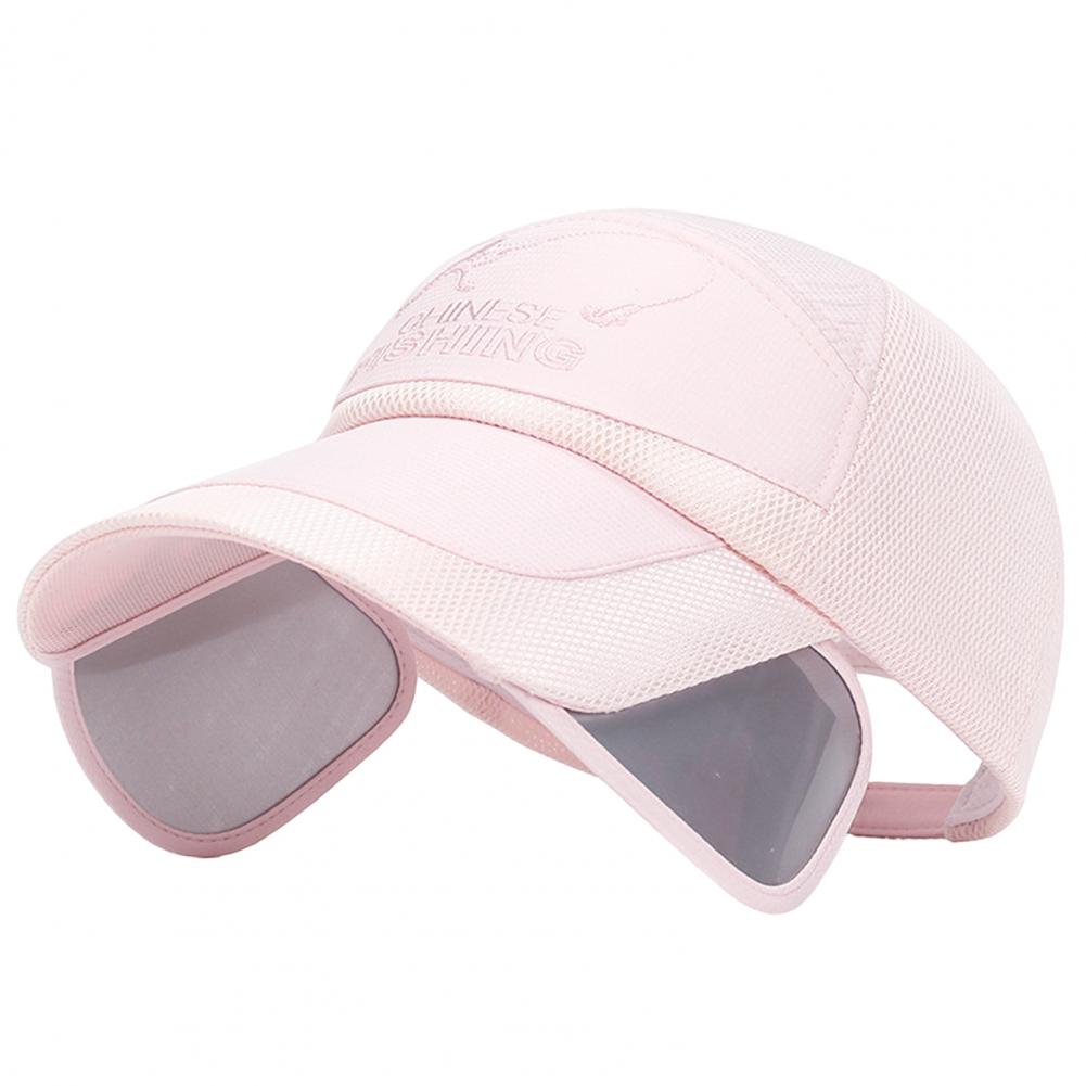 Cappello da baseball Donna Uomo Ricamo Tesa estesa Autunno Inverno Versione coreana Cappello da sole sportivo Cappello con visiera per protezione solare Cappelli da golf: Colore rosa