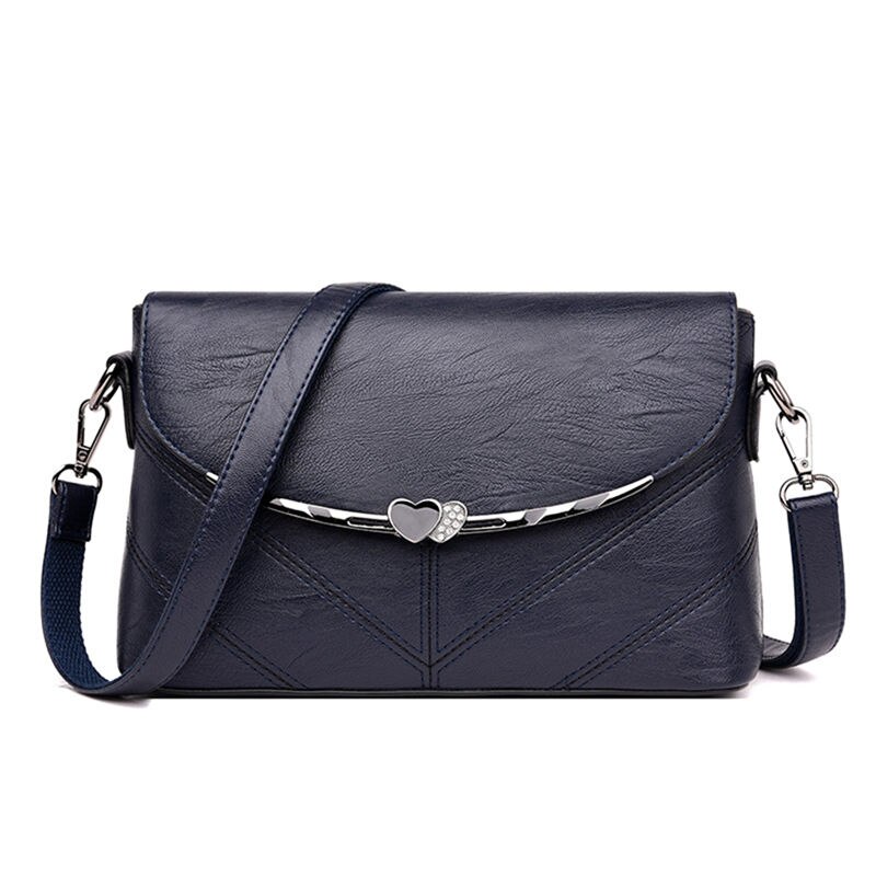 Casual Vrouwen Lederen Tas Luxe Handtassen Vrouwen Schouder Crossbody Tassen Voor Vrouwen Tas Portemonnees En Handtassen: BLUE