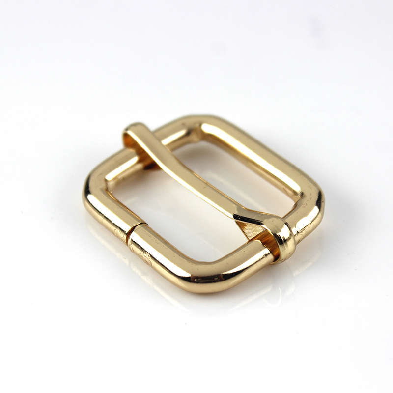 Metaal verdikte lederen tas Rugzak Schouderriem Riem Rechthoek Tri-glide Passen Roller Pin Gesp Slider O-ring: 7# / Goud