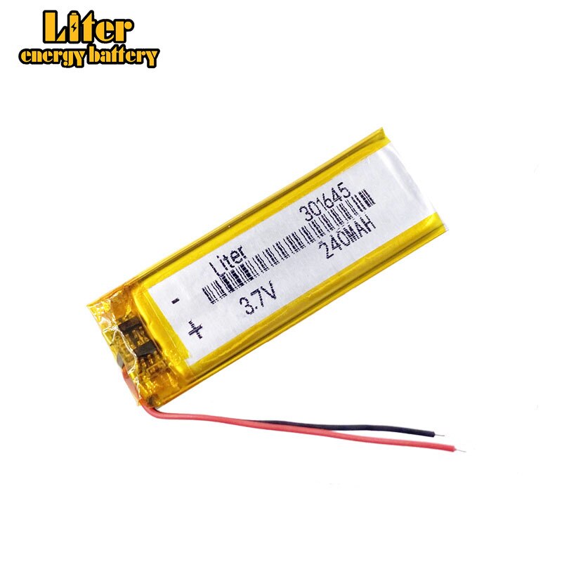 10 stück/lot 3.7v 301645 240 mah lithium-polymer-lipo-akkuzellen für  mp3 mp4 mp5 gps-, psp- und bluetooth-fähige mobiltelefone