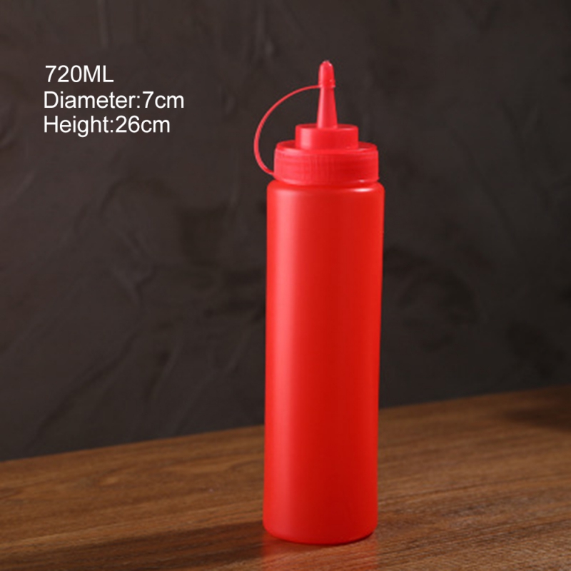 Squeeze Squirt Kruiderij Flessen met Twist Op Cap Deksels Ketchup Mosterd Mayo Sauzen Olijfolie Flessen Keuken Gadget: RXL