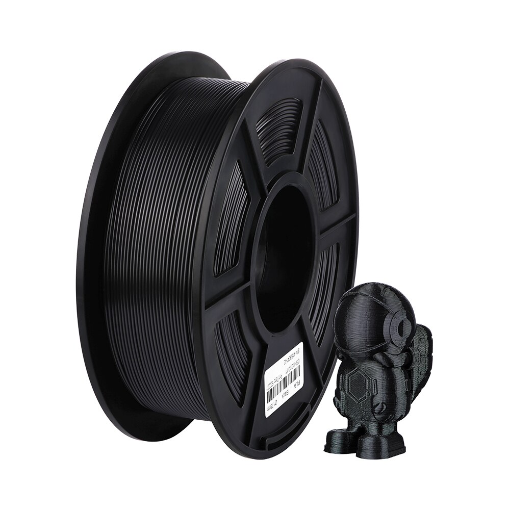 Plástico do pla 1.75mm do filamento da impressora 3d para impressoras 3d 1kg/rolo 6 cores materiais de borracha opcionais para imprimir: -Black-