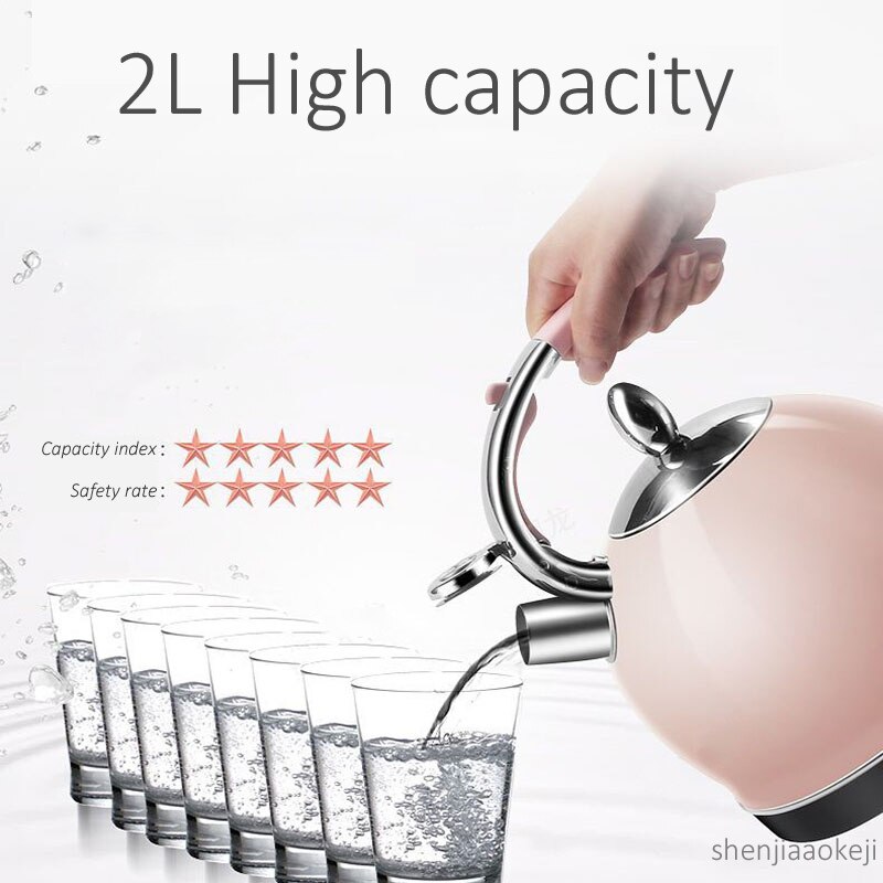 304 Stainless Steel 2L Kettle Automatic power-off Electric Kettle tea Colorful Home Use water container Tea service Pot