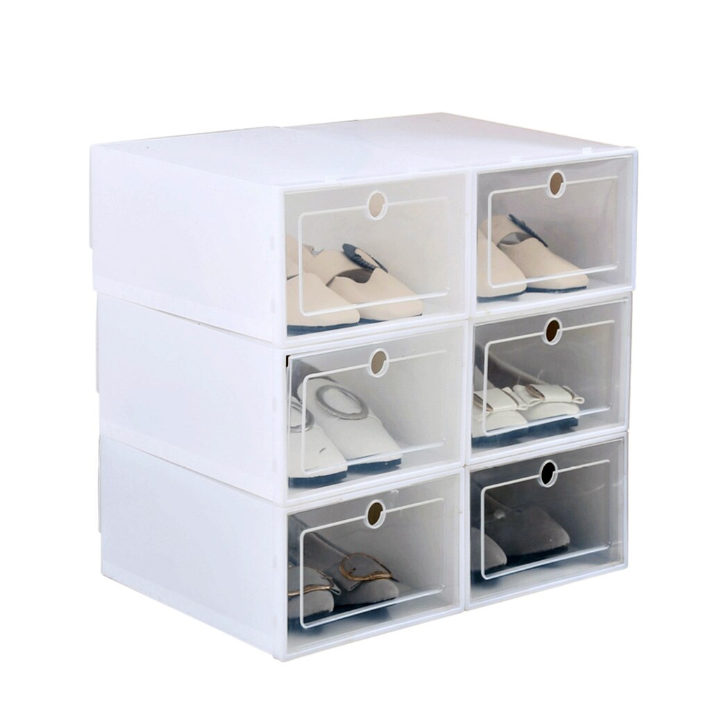 1Pc Opvouwbare Clear Schoenen Opbergdoos Schoenendoos Lade Organizer Huishoudelijke Diy Schoenendoos Lade Divider Thuis Opslag Stapelen