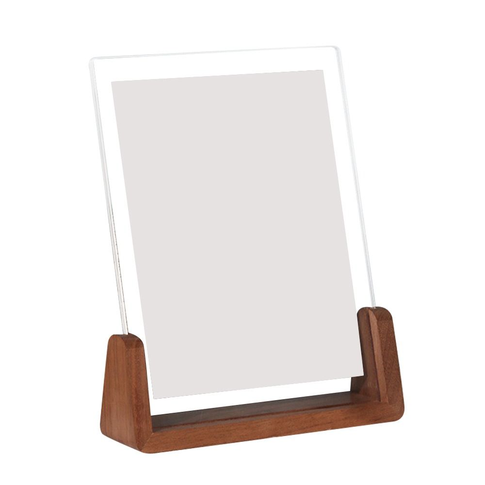 Walnut/Beech Photo Frame Acrylic U Shape Transpare... – Grandado