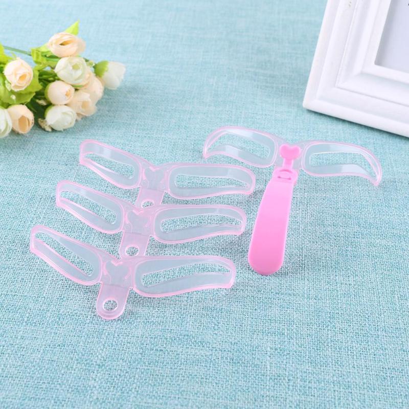 4pcs Reuse Eyebrow Stencils Shaping Grooming Eye Brow Makeup Model Template