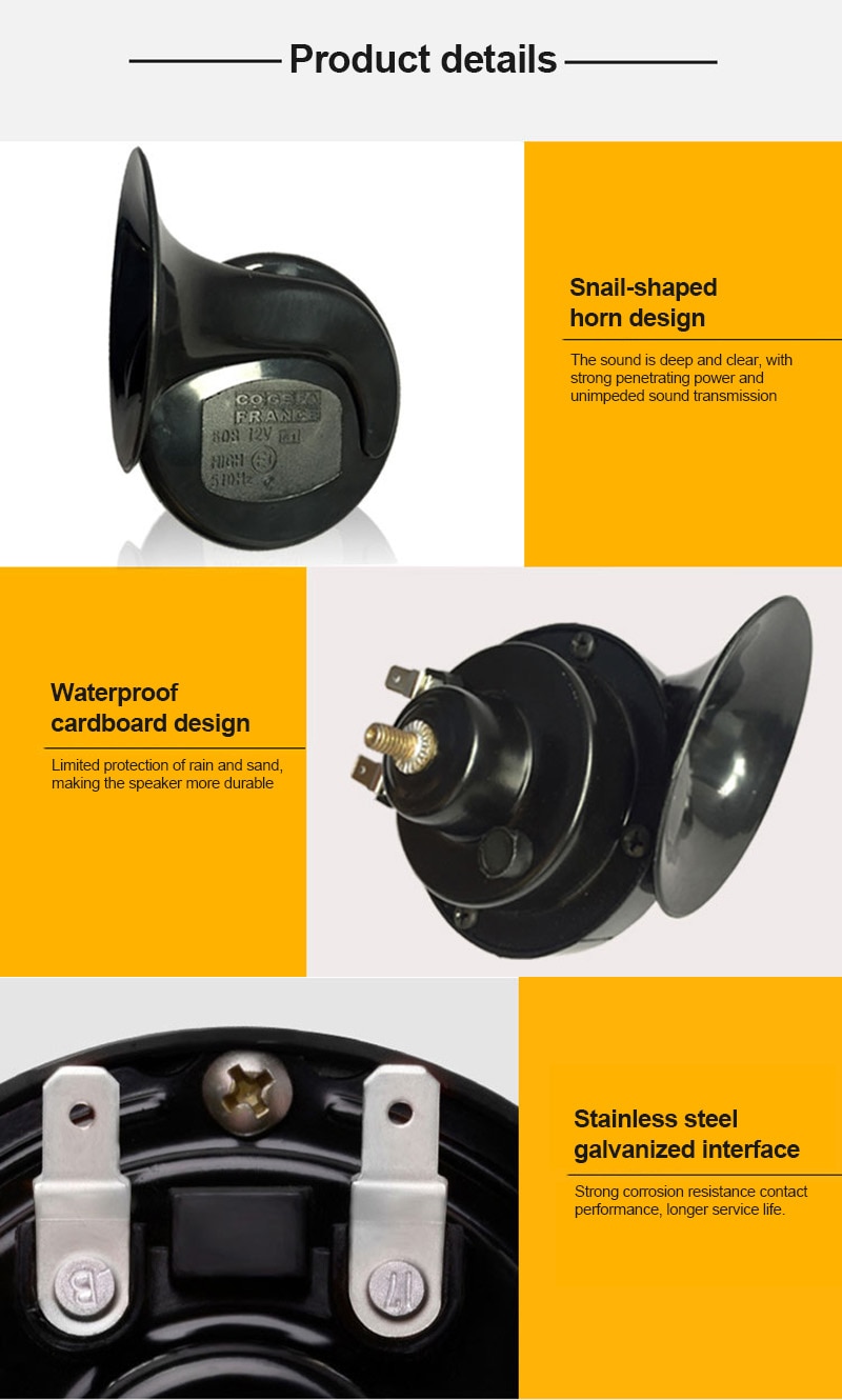 2 Stuks Universele 300 Db Auto Auto 12/24V Loud Hoorn Elektrische