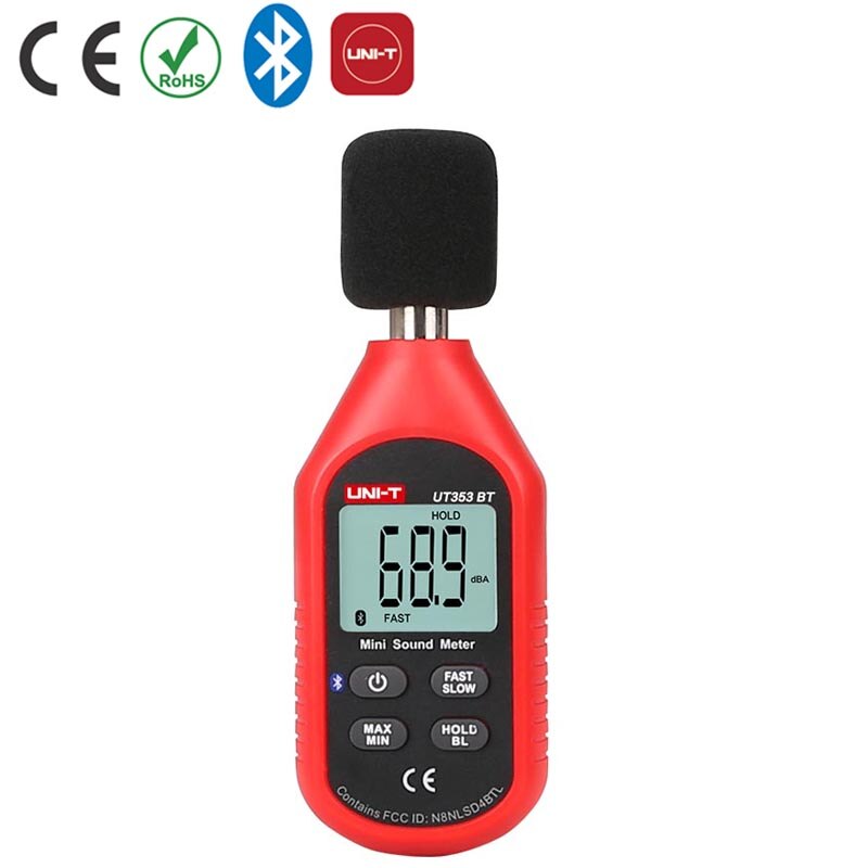 Uni-t  ut353bt mini lydmåler/bluetooth kommunikasjon; desibel/støytester/støymåler/lydnivåmåler