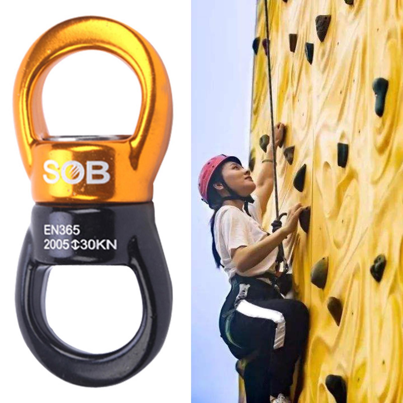 30KN Rock Climbing Universal Swivel Ring Swivel Joint Hook, Used For Climbing And Rock Climbing Outdoor Rescue Speed